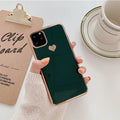 Solid colour TPU back cover phone case for iPhone models on a plain background