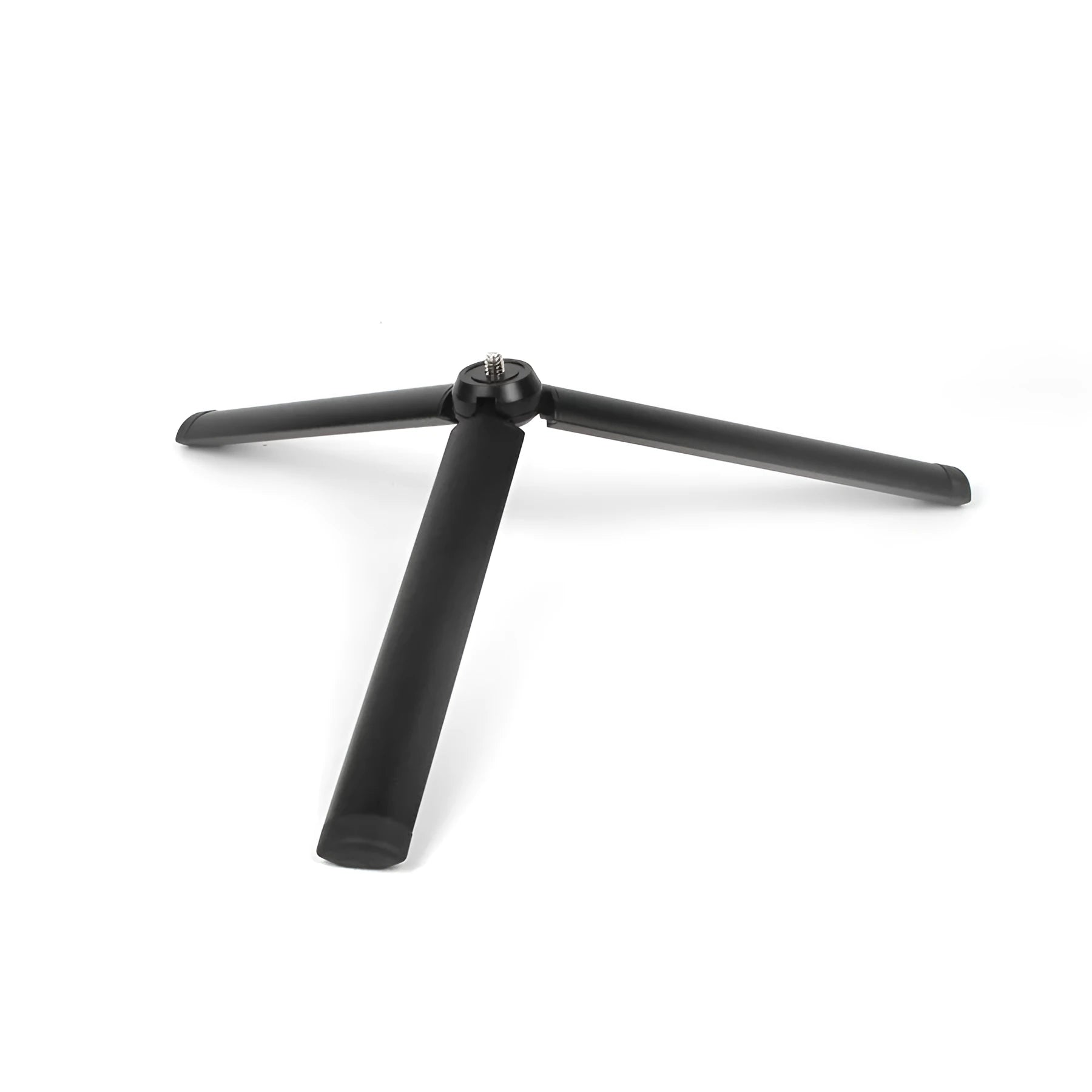 Black aluminium mobile tripod stabiliser compatible with Apple iPhone for handheld photography