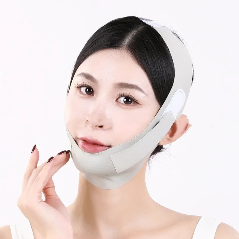Purple and green graphene face shaping mask for small V face contour support