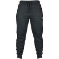 Men's solid colour drawstring fleece casual pants in loose fit with flat front design