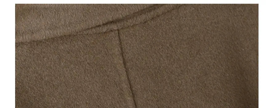 Men's wool suit collar overcoat in caramel colour showing single-breasted design