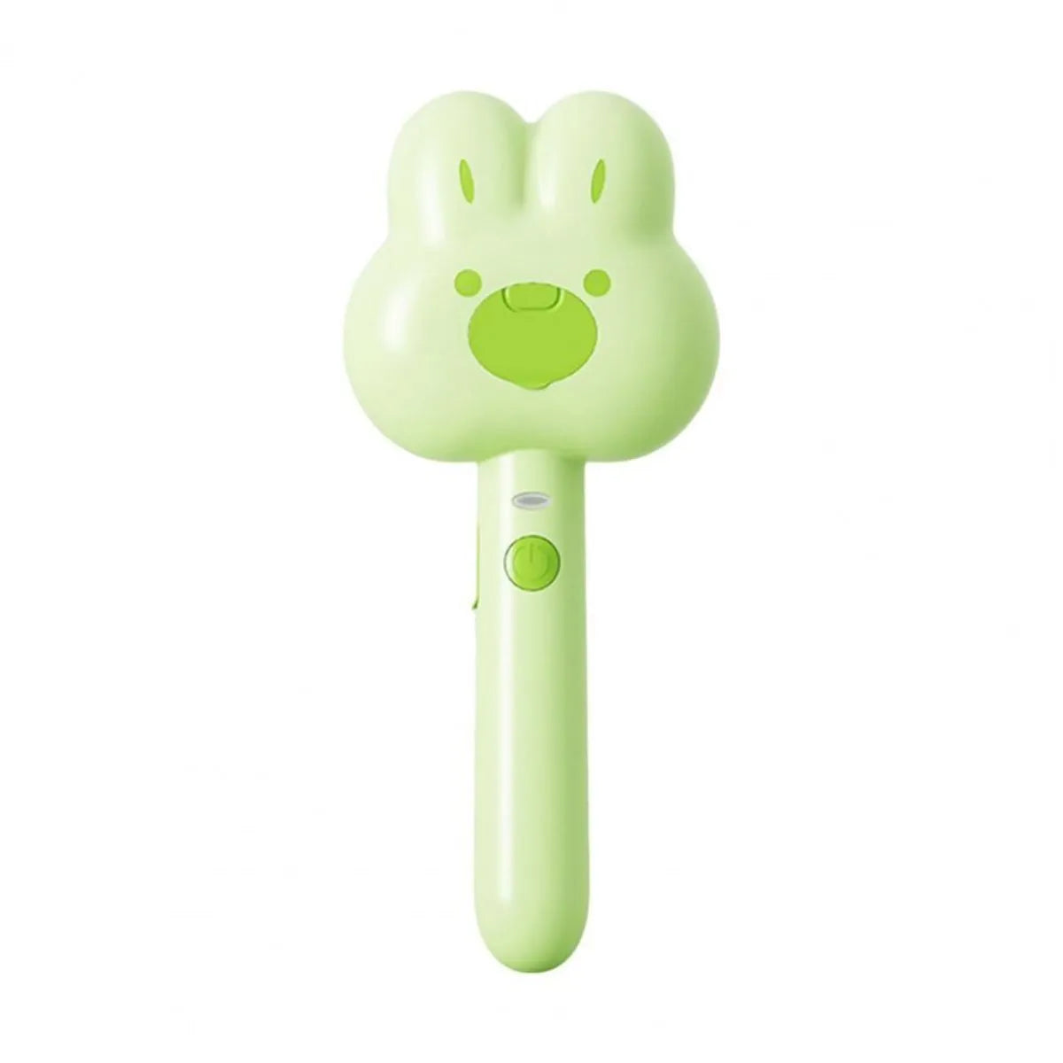 Cartoon design cat steam brush grooming tool with long handle and rounded brush teeth