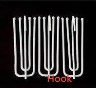 Single blackout curtain panel showing choice of hook and ring header styles on a rail.