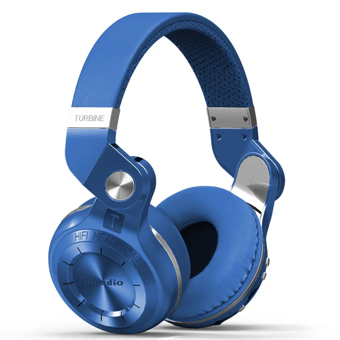 Black Bluetooth headset with an in-line card plug-in, shown as a head-mounted bilateral stereo unit.