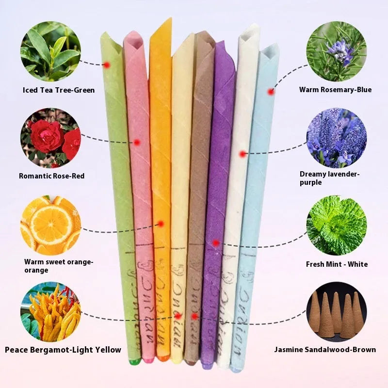 Ear candles kit showing 16 cotton cloth candles, protective boards, and cotton swabs for health massage