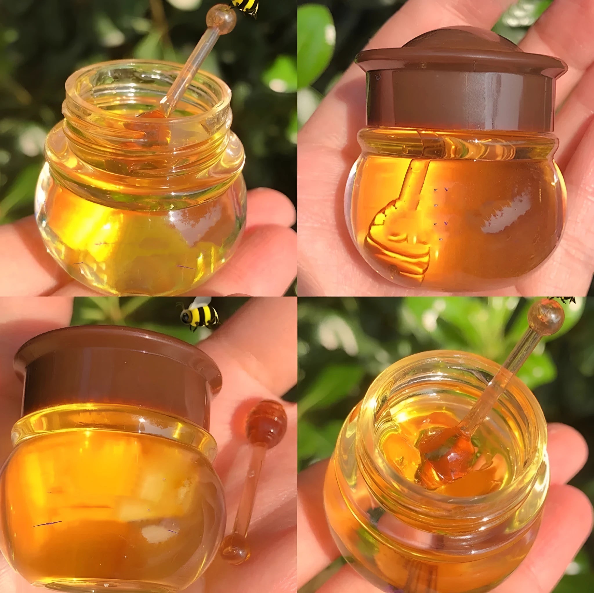 Little honey pot sleep lip mask with moisturising balm for weakening lip lines and brightening colour