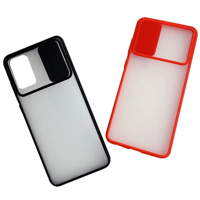Transparent frosted TPU phone case for Samsung S20 series with lens push-pull mechanism