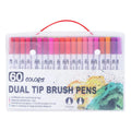 Set of watercolour pens in plastic casings suitable for painting and promotional giveaways