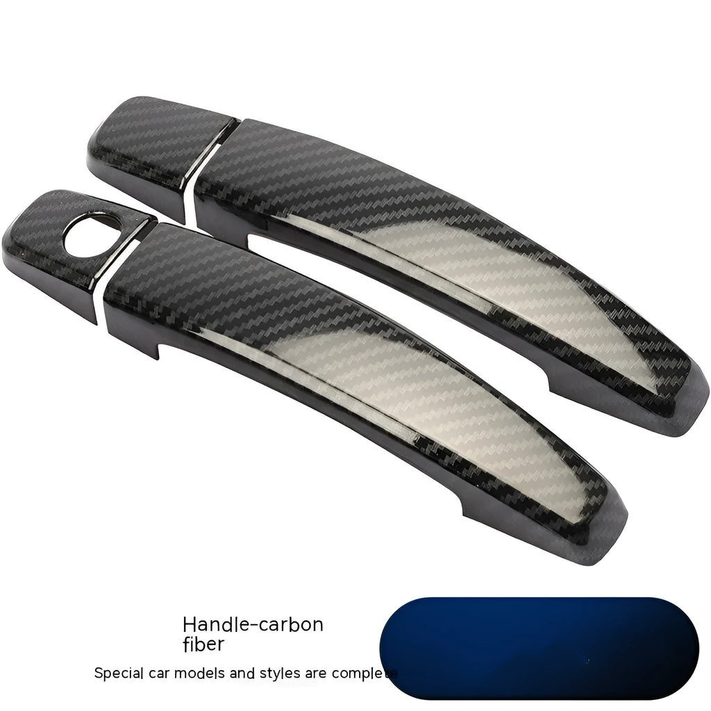 Carbon fibre pattern door handle cover for Opel Vauxhall Astra H and J cars