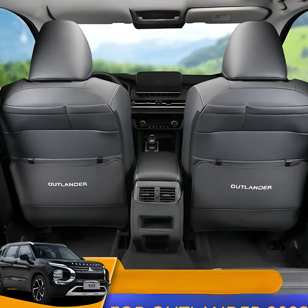 Set of three leather anti-kick pads for 2023 Outlander seat armrest and door card protection.