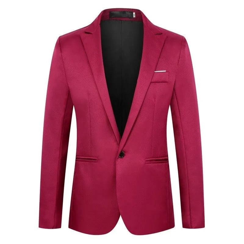 Men's loose fit acetate wedding suit jacket in multiple colours with Asian sizing