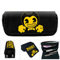 Canvas cartoon printed pencil case 20x9x6.5 cm for students and anime fans