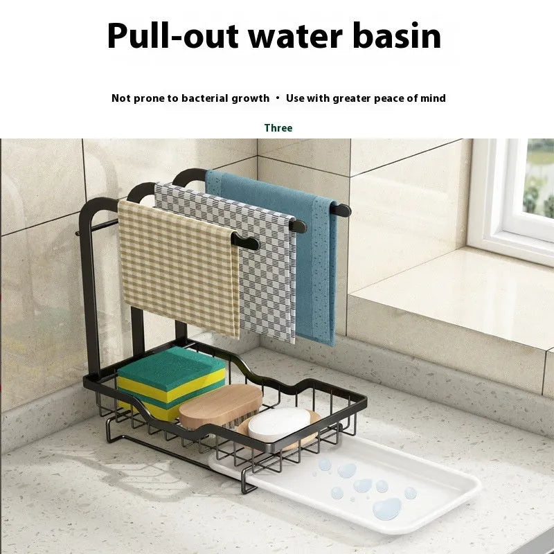 Foldable plastic kitchen rack for wall or desktop cloth storage with new Chinese style design