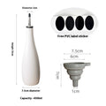 Ceramic kitchen oil pot with conical funnel for controlled pouring