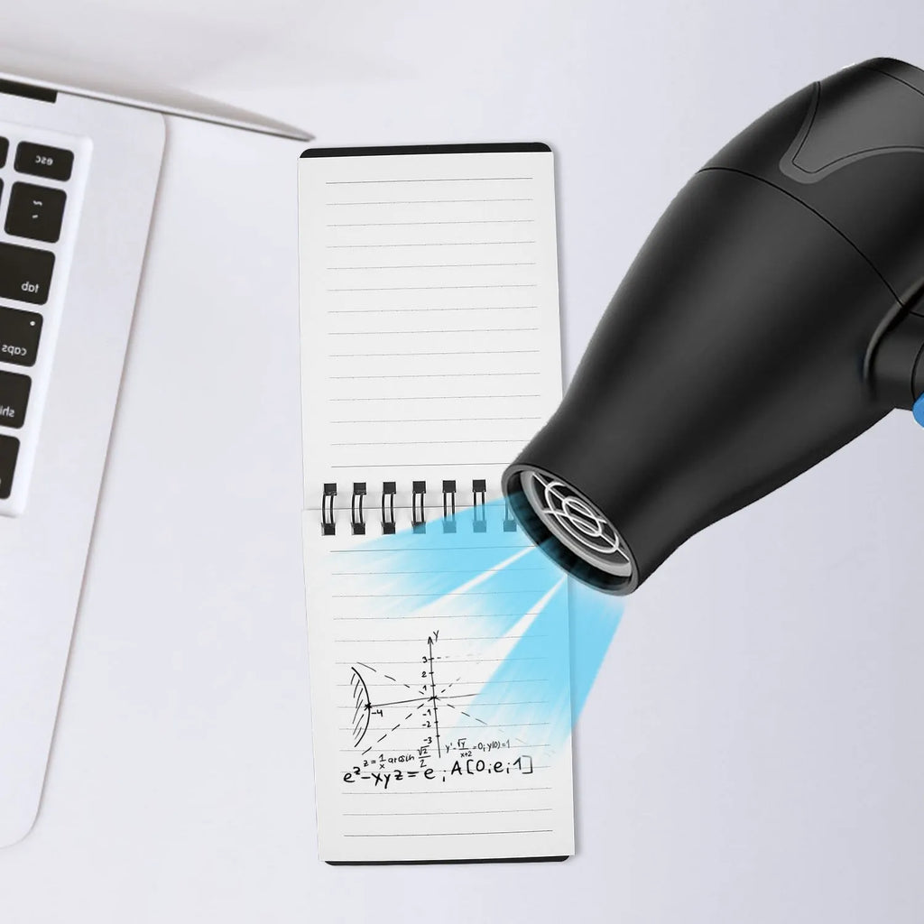 Business intelligence notepad with spiral binding, PP cover in black and white transparent, 105x75mm paper, includes pen and rag