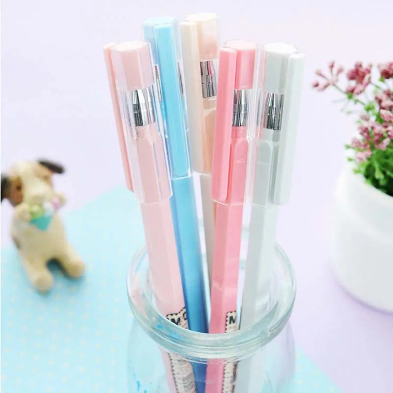Full needle tube carbon signature pen with 0.35mm fine tip, black ink, plastic body, 140mm length, three pens