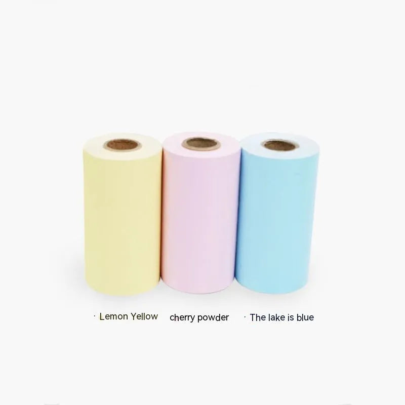 57x30mm thermal printing paper rolls in pink, yellow and blue for wrong question printers