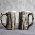 300ml porcelain hot bark mug with irregular shape and creative single-layer ceramic design