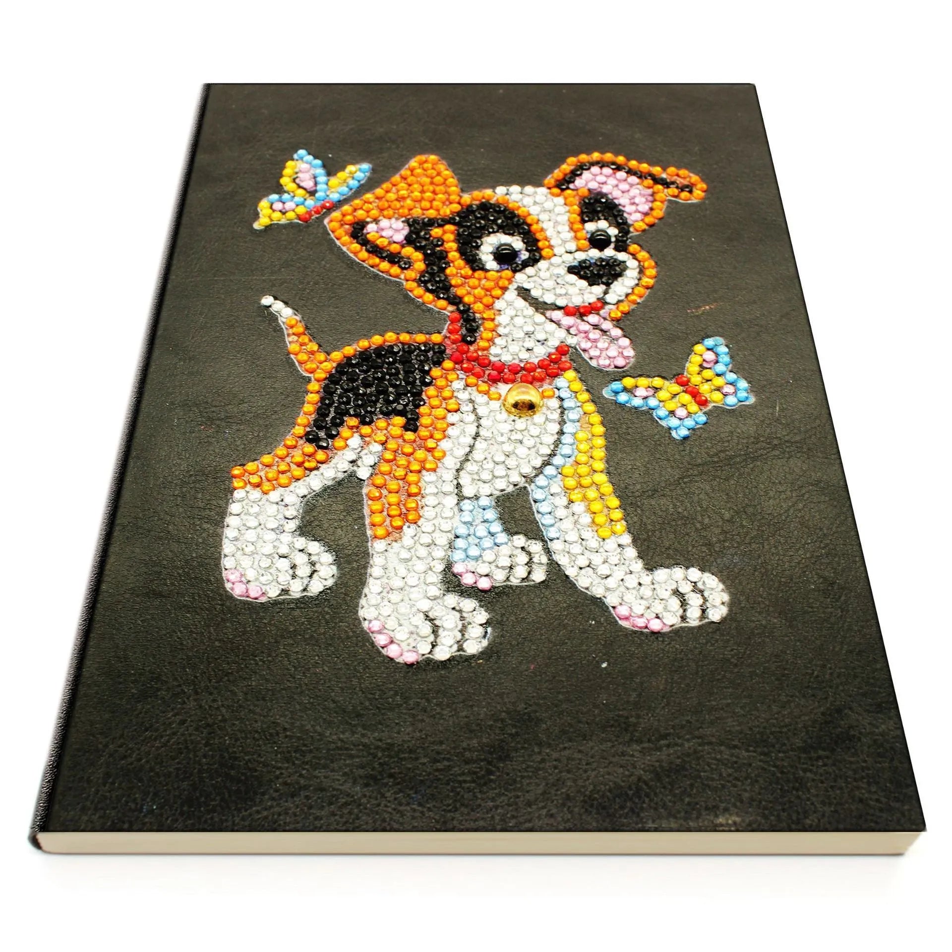 A5 black diamond painting notebook with hardcover, 50 pages, and dimensions 142x207x8mm