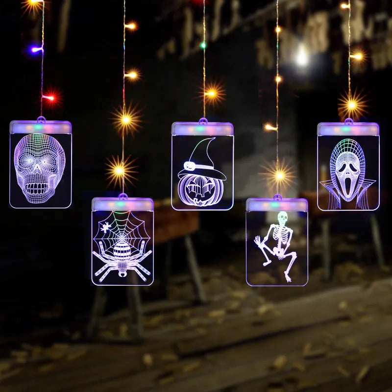LED icicle light for Halloween decoration with acrylic shell and USB power, colour and white options