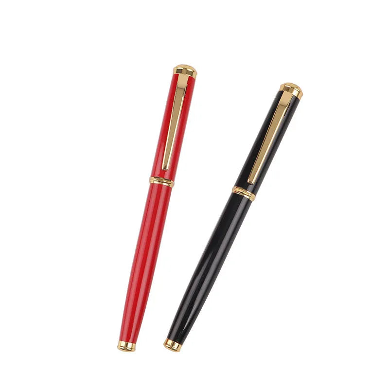 Metal fountain pen with 0.5mm iridium nib in red and black colour options