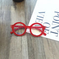 Retro round frame glasses in six colours with PC plastic frame and UV400 anti blue light lenses