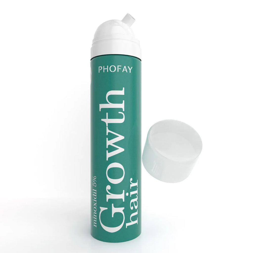 CH004 Minoxidil Anti-Hair Loss Mousse set box with three foam pieces for topical scalp treatment