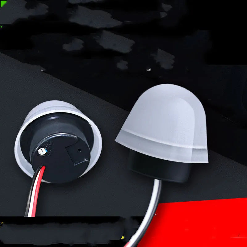 White automatic street lamp switch with motion sensor for 3-5 metre detection range