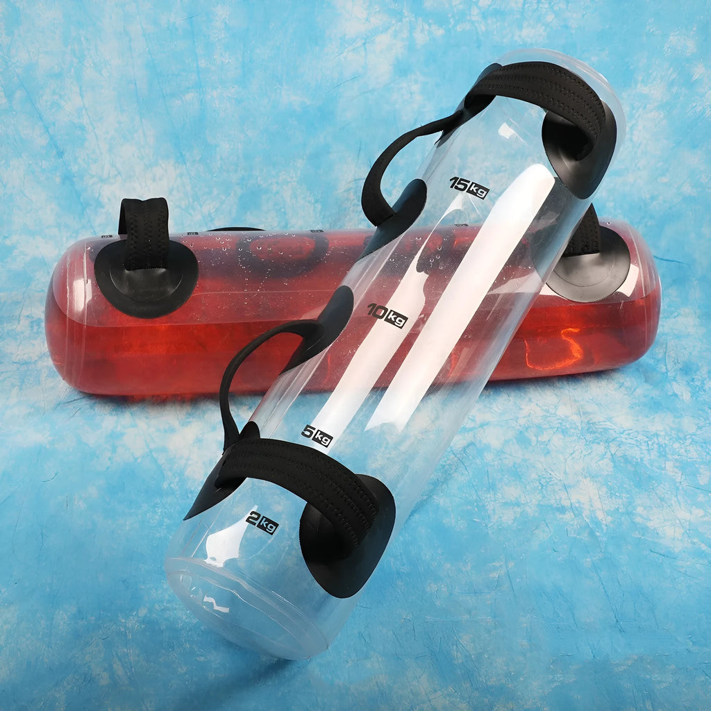 Transparent PVC inflatable water weight lifting bag for fitness training
