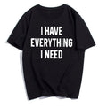Cotton T-shirts for couples with love print in black and white, size S to 3XL