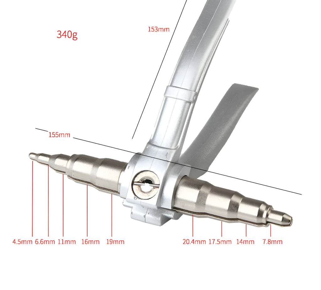 PR 02-008 manual tube expander tool in black or silver for 6mm to 22mm copper tubing