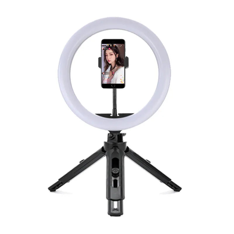 10-inch ring selfie beautifying light with 19cm metal bracket stand for smartphone photography