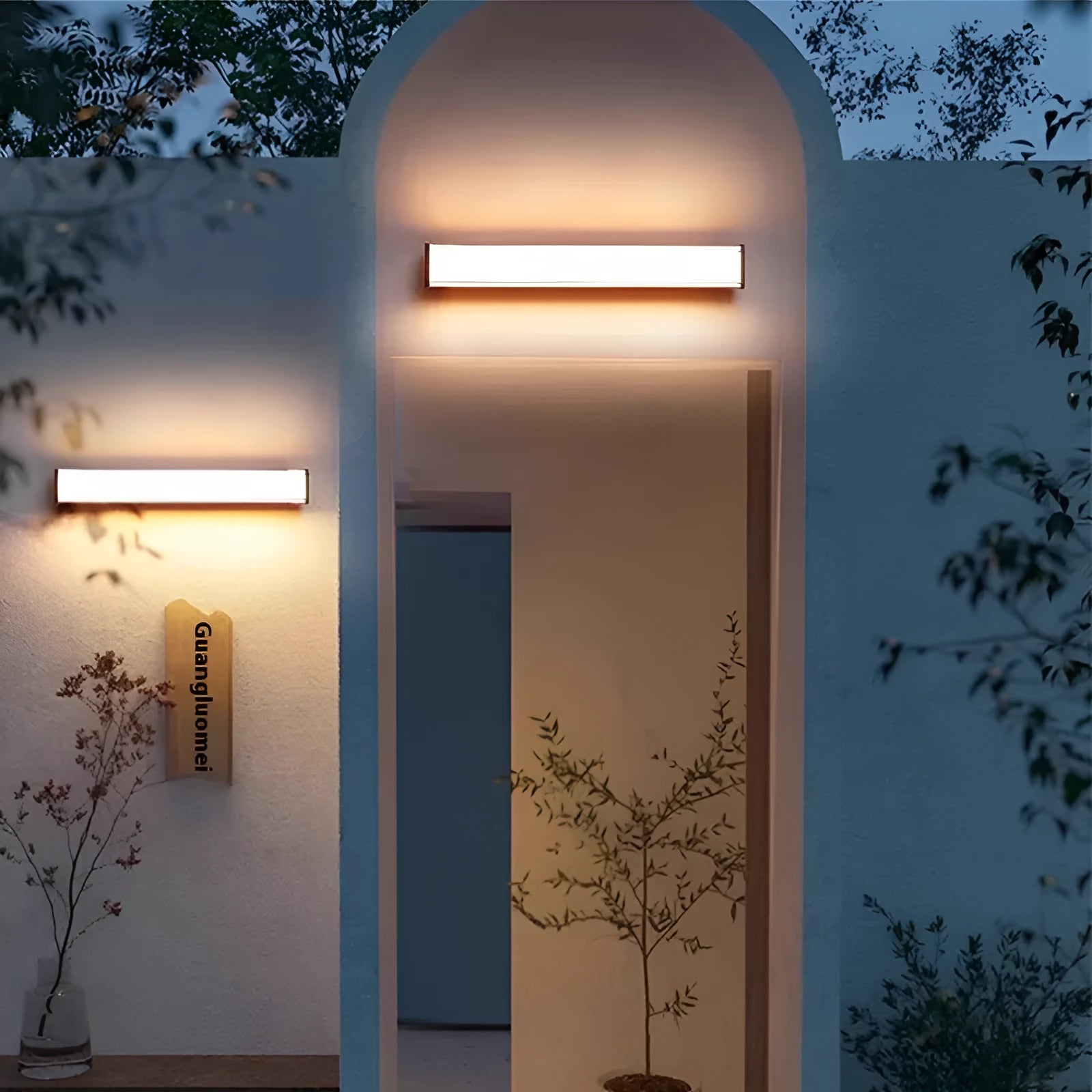 Modern outdoor wall lamp for villa hotel courtyard entrance lighting in multiple sizes.