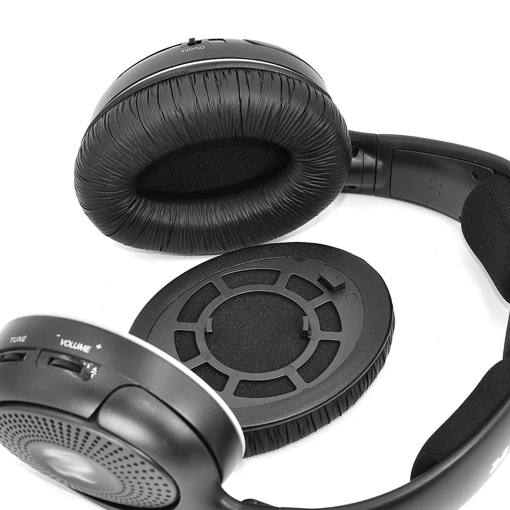 Replacement ear cushion for Sennheiser RS120 headphones, snap-on sponge tip in velvet or protein skin finish