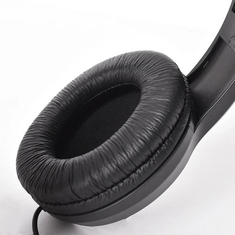 Fully enclosed monitoring earphones headworn over-ear black wired industrial style headphones