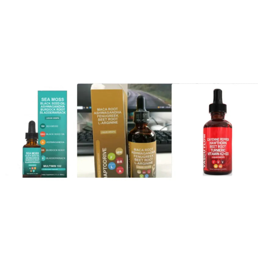 60ml vitamin D3 K2 hawthorn fruit liquid supplement drops in dropper bottle