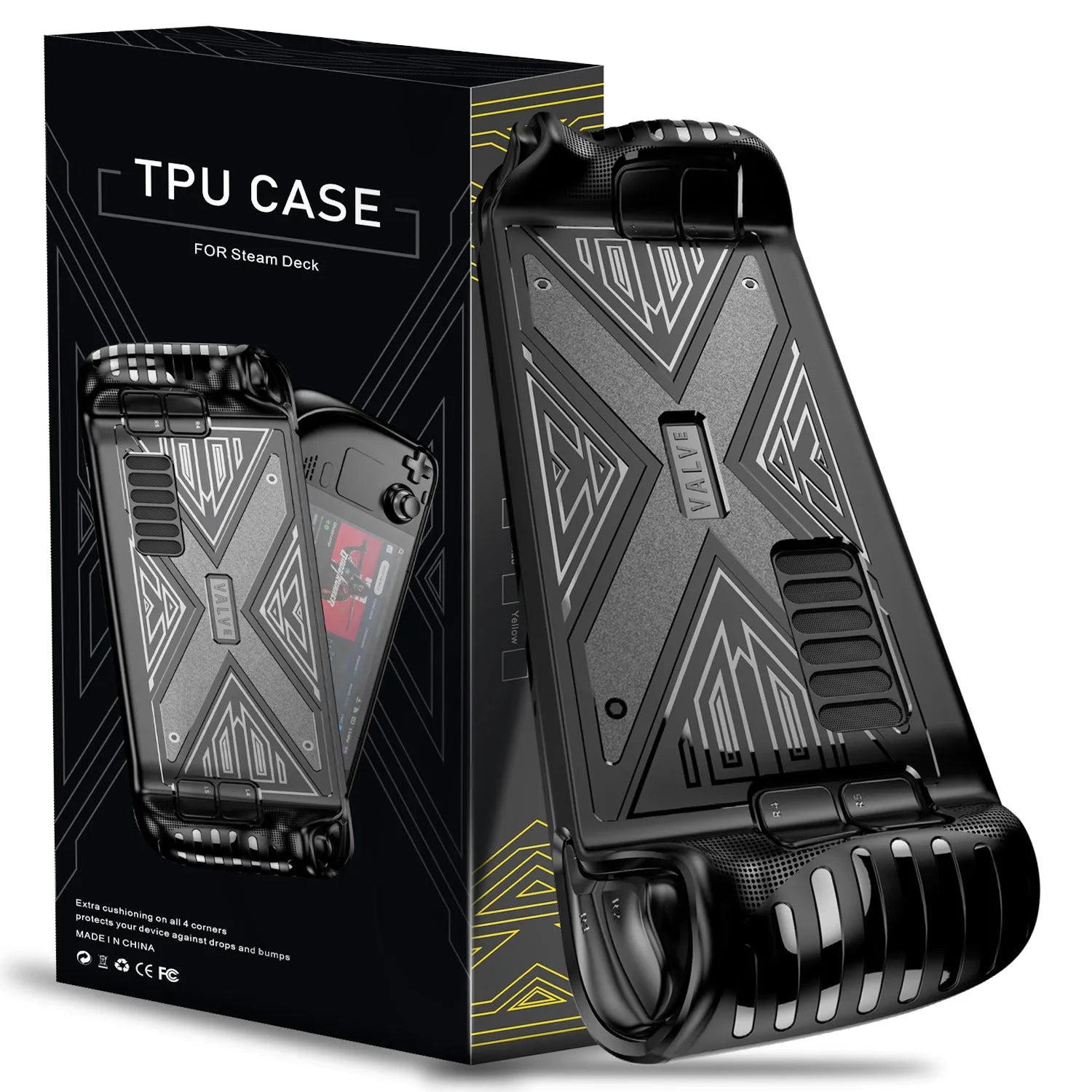 Red, blue, and black TPU silicone protective covers for gaming consoles