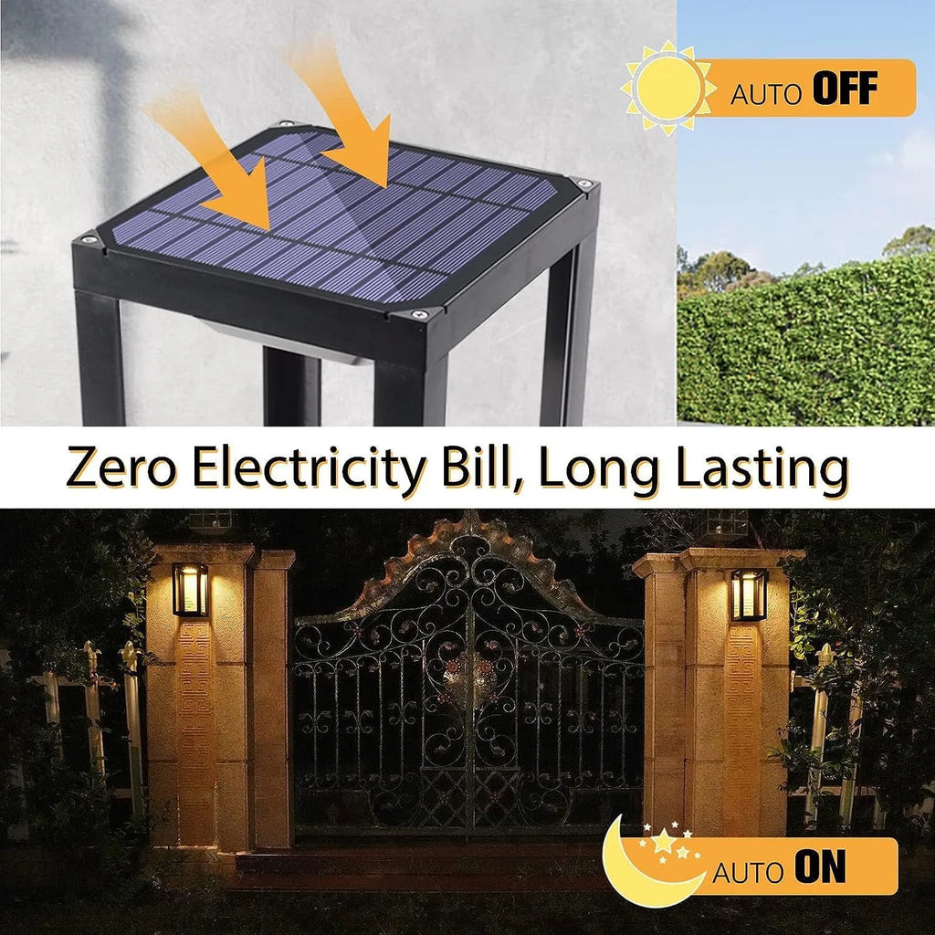 Modern Chinese design outdoor solar wall lamp with plastic housing and IP65 waterproof rating