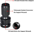 No. 45 steel 1/2 to 1/4 scaling bit holder with telescopic sleeve and O-ring bolt