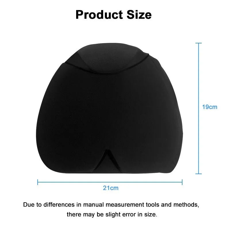 Simple solid colour cold compress cap in black, shown fully enclosed for head cooling therapy.