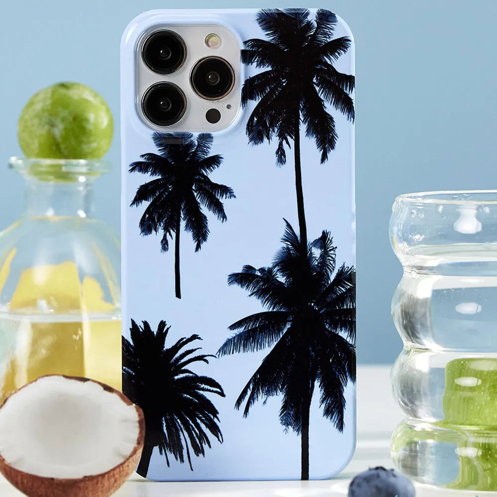 Summer Coconut coloured TPU protective iPhone case with a detachable bracket shown next to an iPhone.