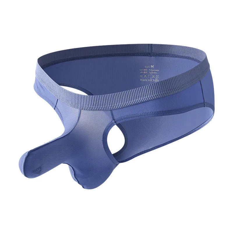 Men's low waist briefs in ice silk fabric available in multiple colours