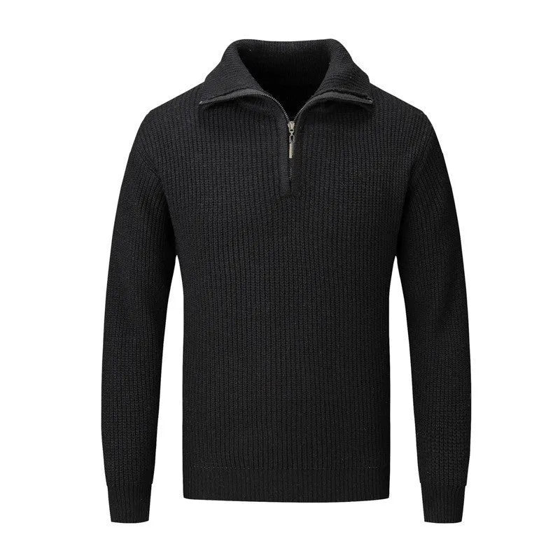 Men's slim fit pullover jumper in loose autumn winter style available in multiple solid colours