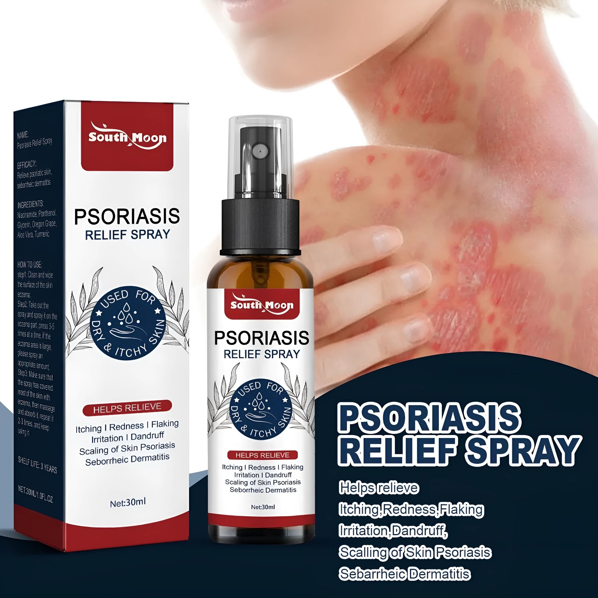 30ml bottle of body care nursing spray with aloe vera and panthenol.