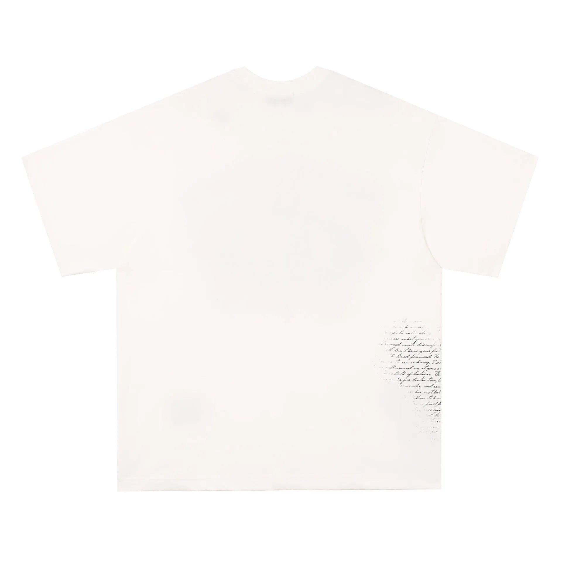 White and black retro hip hop cotton T-shirt with letter pattern, short sleeves