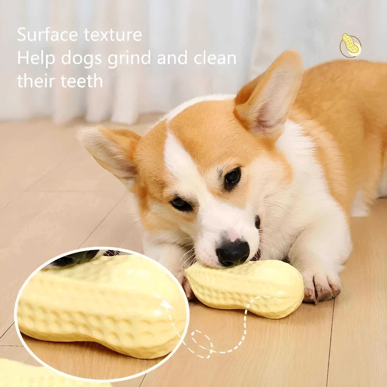 Yellow rubber vinyl dog toys for small dogs 4 pack chew boredom relief sound toys