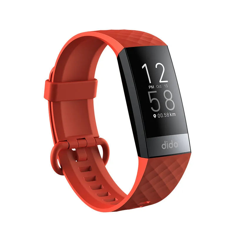 Y6 Black smart bracelet with 1.1-inch screen showing blood pressure, blood oxygen and heart rate monitoring display