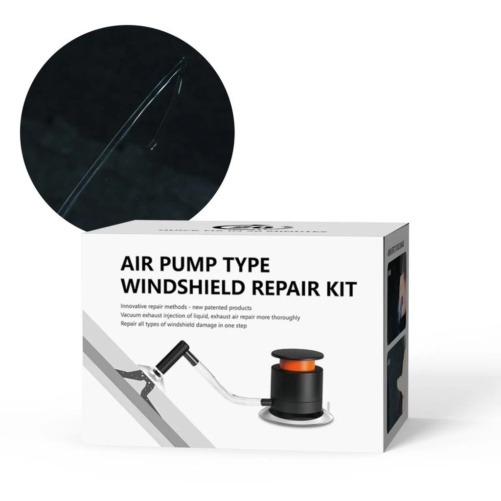 Car windscreen crack repair tool with plastic applicator for DIY chip fixes