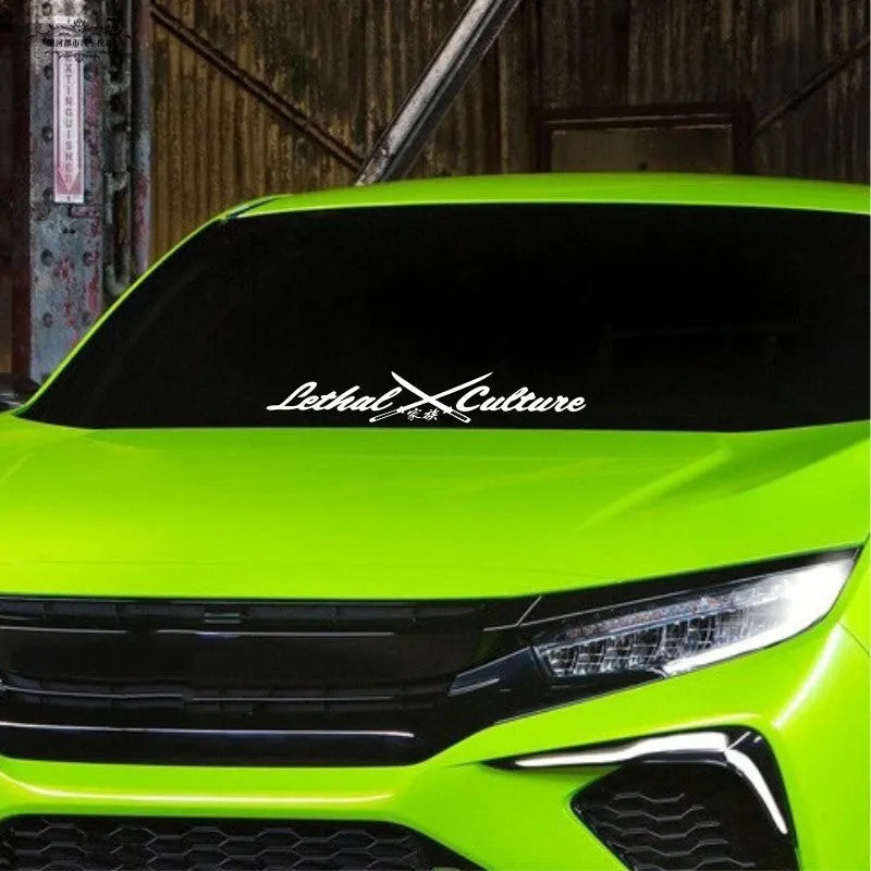 Car rear windshield family sticker decal with text numbers in yellow or white colour options