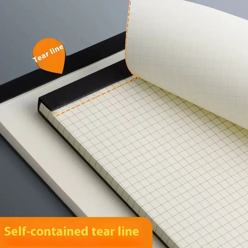 A5 B5 A4 writing pads notebook with 80 sheets in horizontal lines, grid, and blank page styles